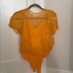 Cami Nyc mustard bodysuit